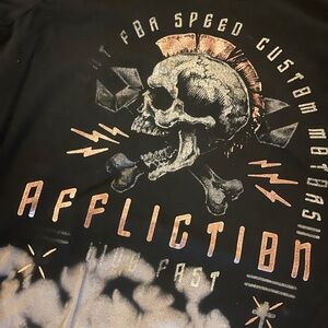 Affliction Black Graphic women’s shirt X-L